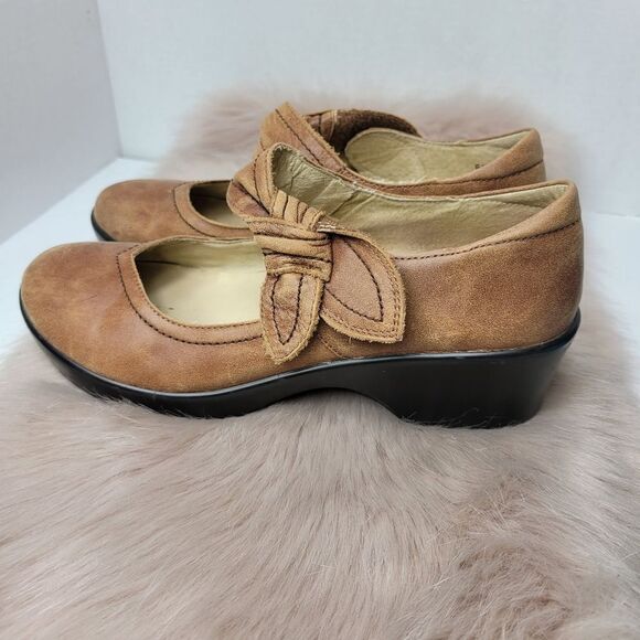Alegria Ella Saddle Brown Mary Jane Comfort Leather Shoes ELL-632 Size 10 - Picture 3 of 10